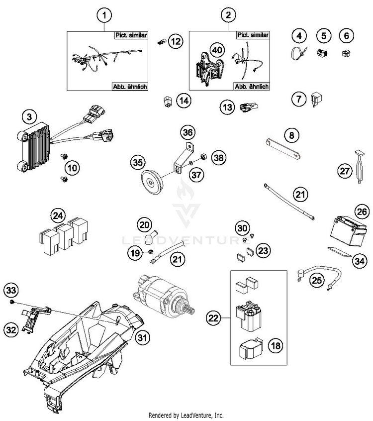 Wiring Harness FE 250 CHASSIS - 2019 Schematic
