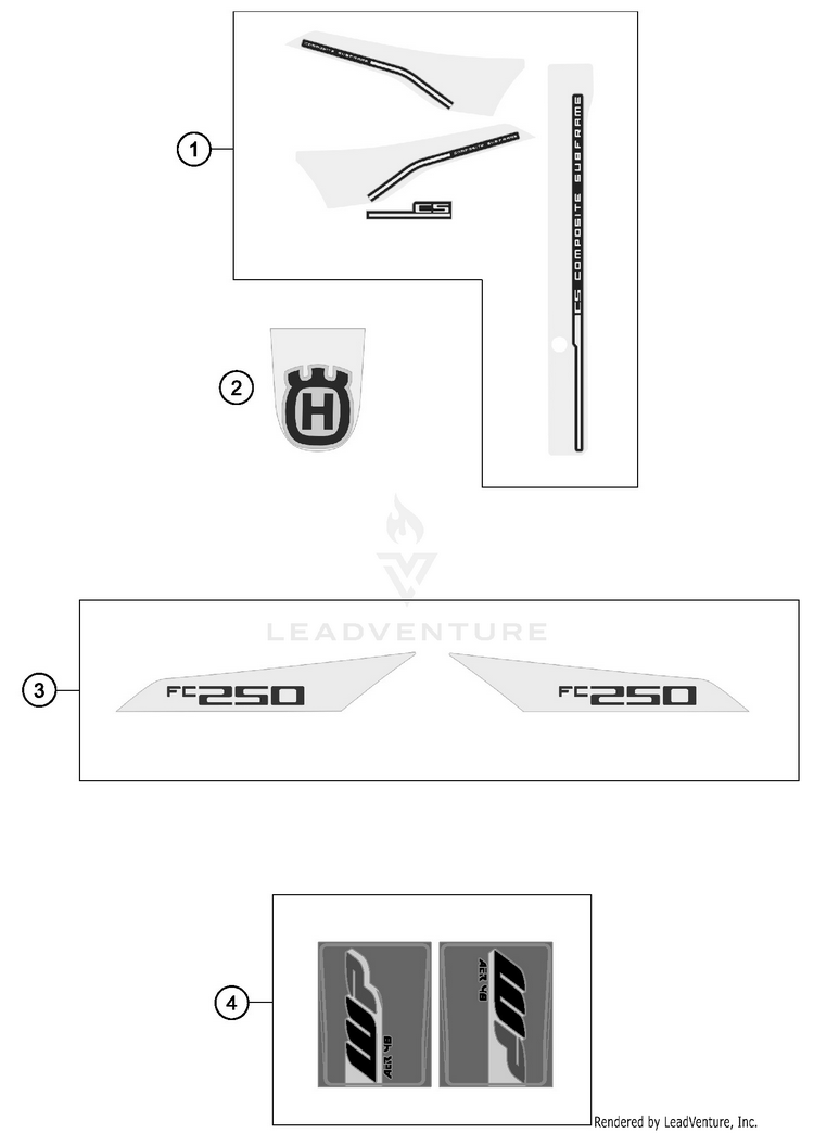 Decal FC 250 CHASSIS - 2017 Schematic