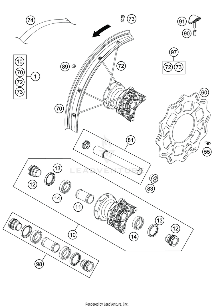 Front Wheel TC 85 19 16 CHASSIS - 2020 Schematic
