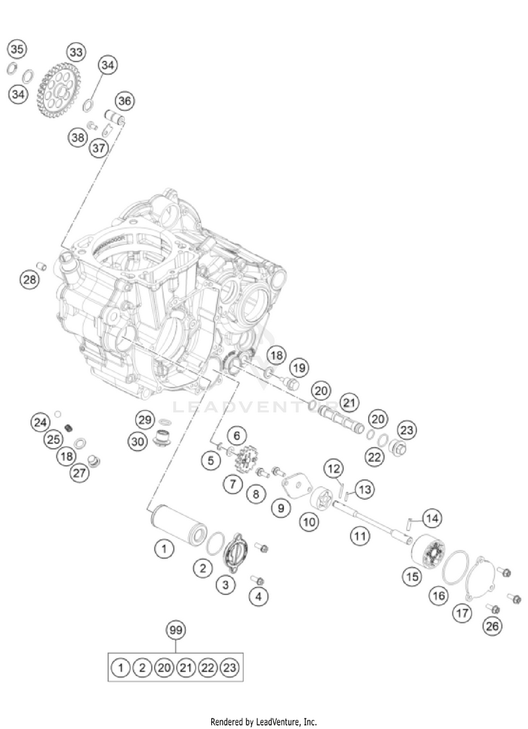 Lubricating System FS 450 ENGINE - 2023 Schematic
