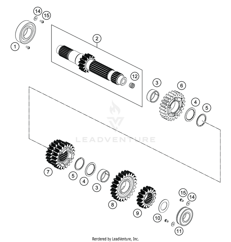 Transmission I - Main Shaft 701 SUPERMOTO ENGINE - 2020 Schematic