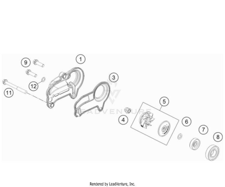 Water Pump TC 250 Engine - 2022 Schematic