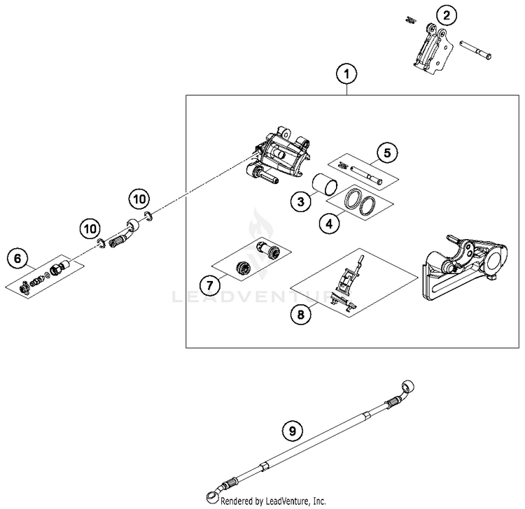 Brake Caliper Rear FC 350 CHASSIS - 2018 Schematic