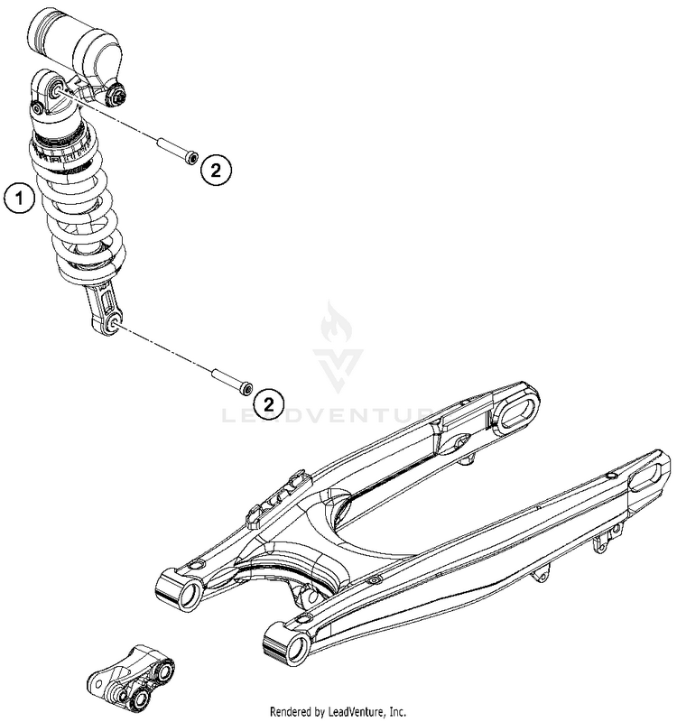 Shock Absorber 701 ENDURO CHASSIS- 2017 Schematic