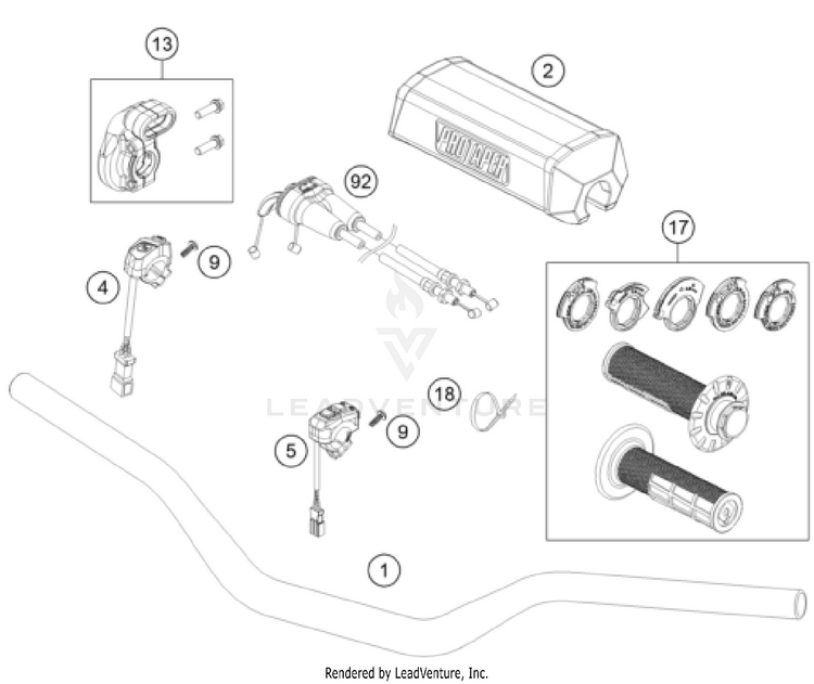 Handlebar, Controls FC 450 ROCKSTAR EDITION CHASSIS - 2024 Schematic