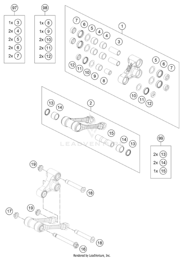 Pro Lever Linking FC 350 CHASSIS - 2025 Schematic