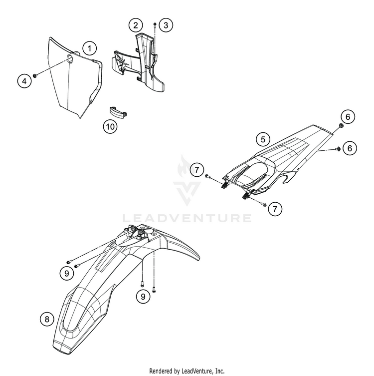 Mask, Fenders FC 350 CHASSIS - 2020 Schematic