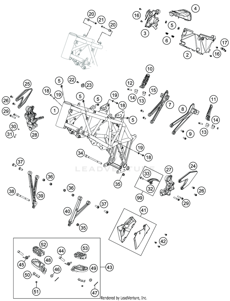 Frame 701 SUPERMOTO CHASSIS - 2020 Schematic
