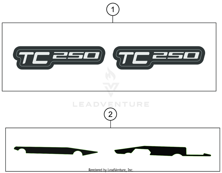 Decal TC 250 CHASSIS - 2021 Schematic