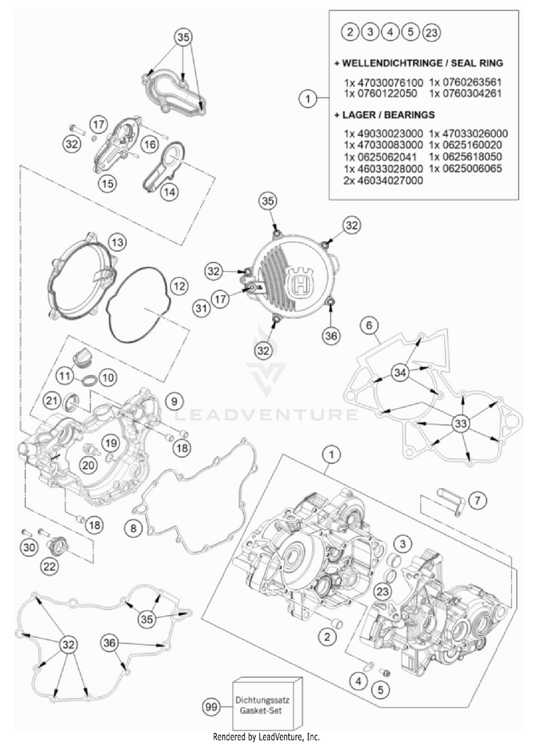 Engine Case TC 85 Engine - 2022 Schematic