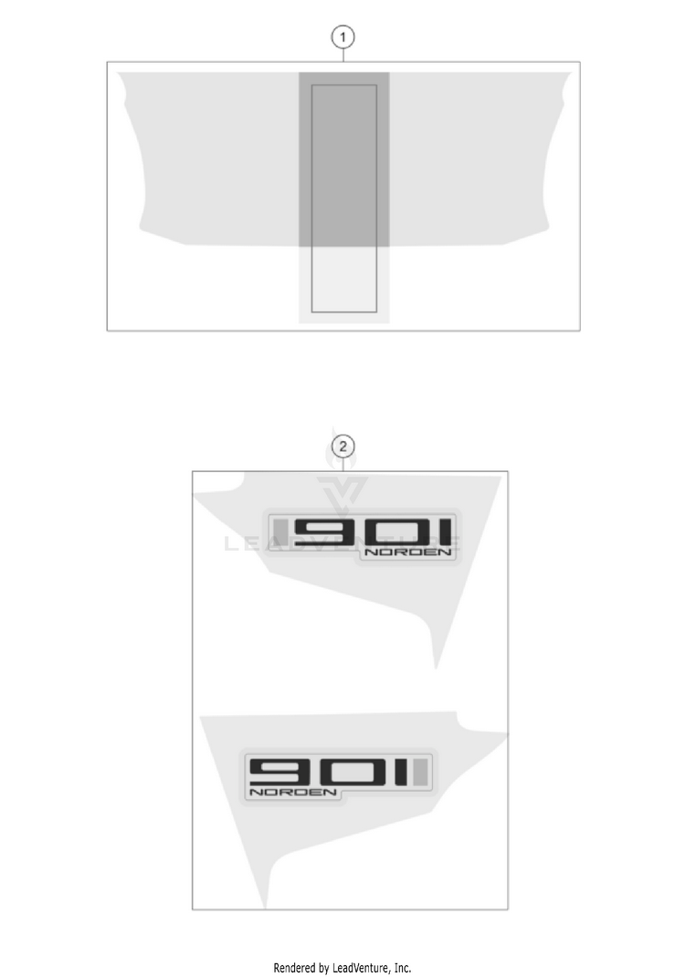 Decal NORDEN 901 US CHASSIS - 2022 Schematic