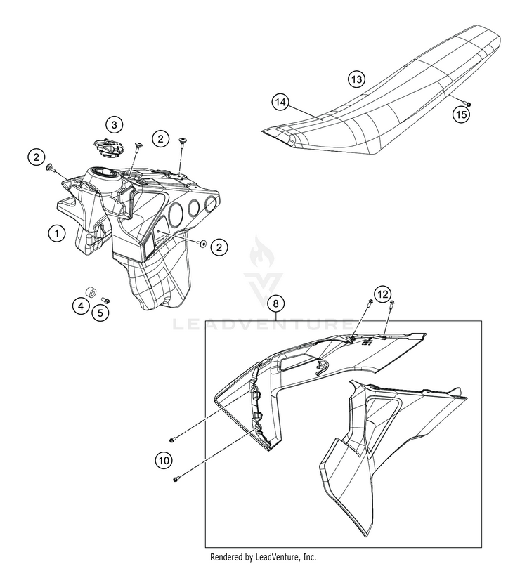 Tank, Seat FE 501s CHASSIS - 2020 Schematic