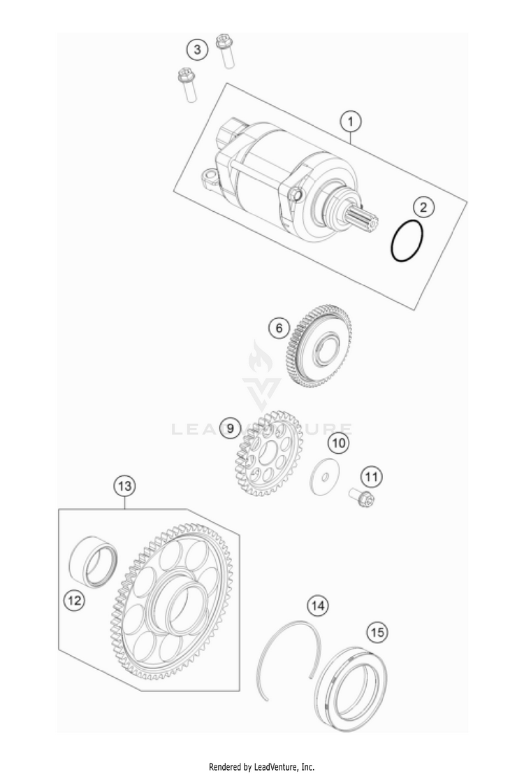 Electric Starter FC 250 Rockstar Ed. Engine - 2022 Schematic