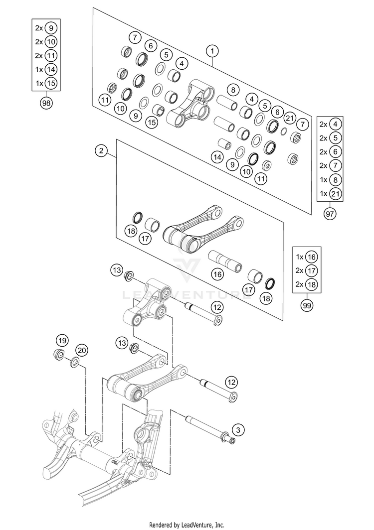 Pro Lever Linking FE 350s CHASSIS - 2021 Schematic