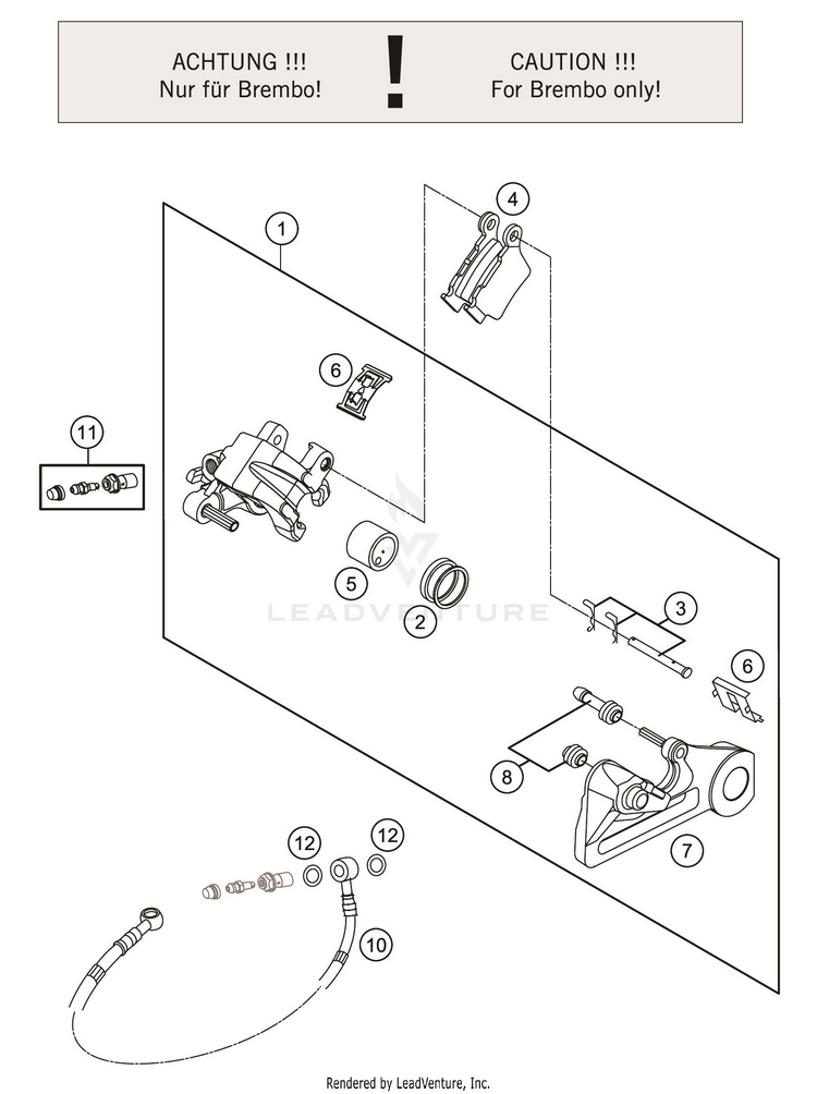 Rear Brake Caliper FC 350 CHASSIS - 2019 Schematic