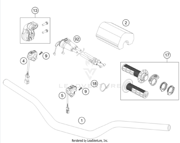 Handlebar, Controls FC 250 ROCKSTAR EDITION US CHASSIS - 2022 Schematic