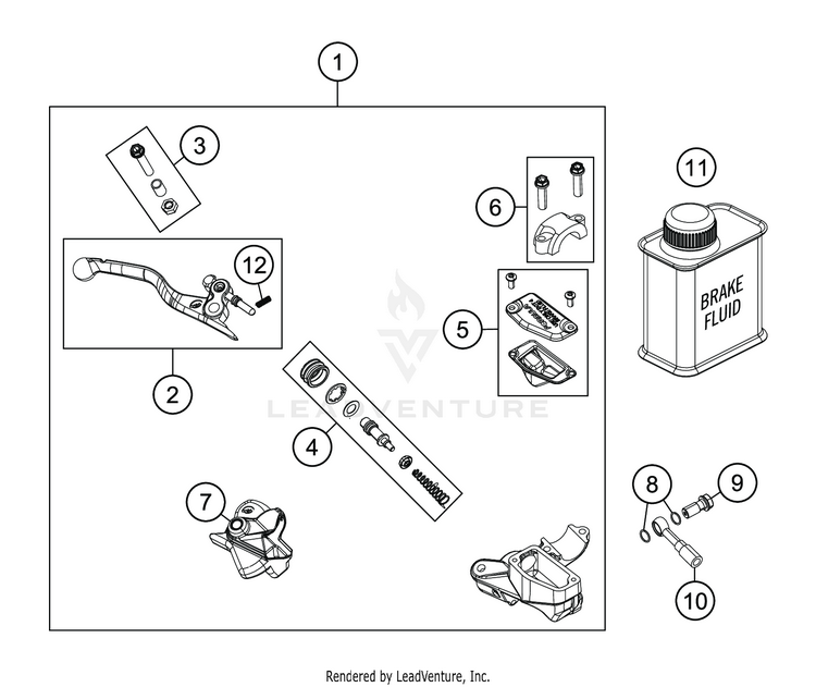 Front Brake Control TC 65 CHASSIS - 2020 Schematic