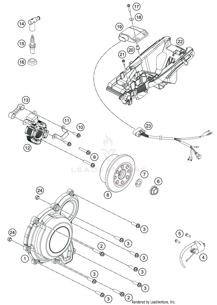 Ignition System TC 250 Engine - 2021 Schematic
