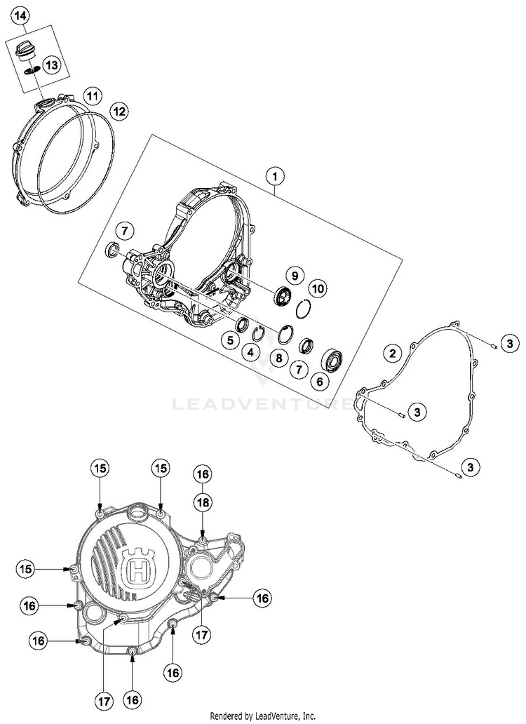 Clutch Cover FX 350 ENGINE - 2019 Schematic