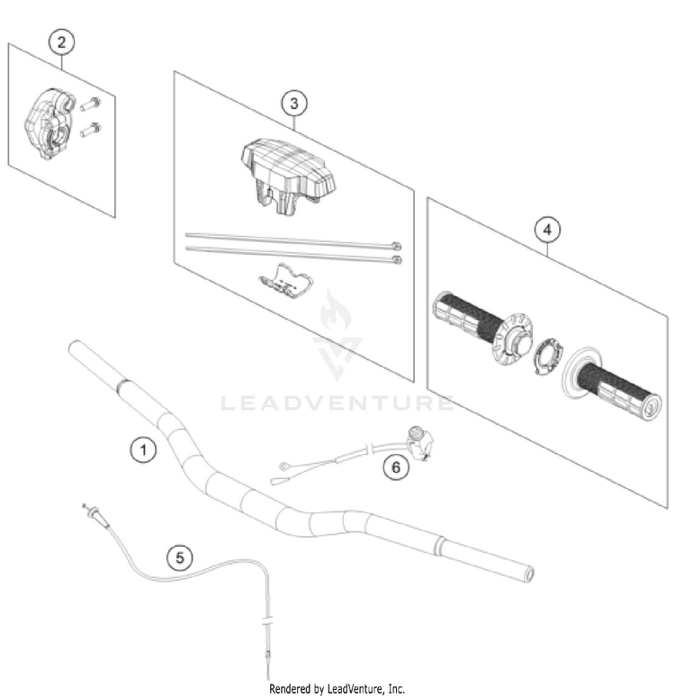 Handlebar, Controls TC 65 CHASSIS - 2025 Schematic