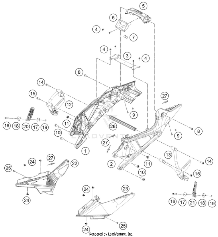 Subframe VITPILEN 801 - col.2 CHASSIS - 2025 Schematic