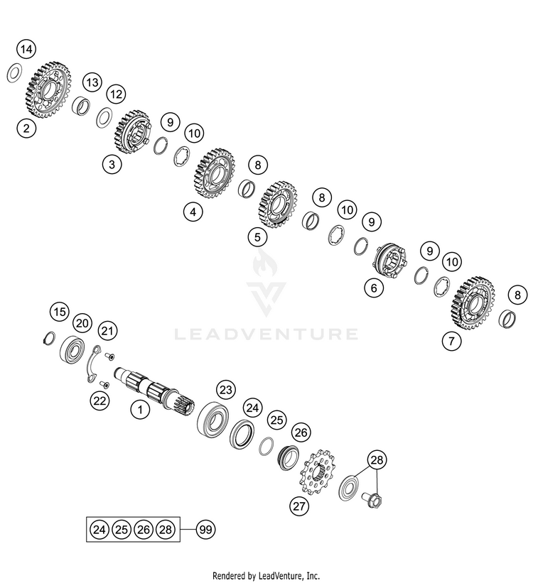 Transmission Ii - Countershaft FC 450 Engine - 2021 Schematic