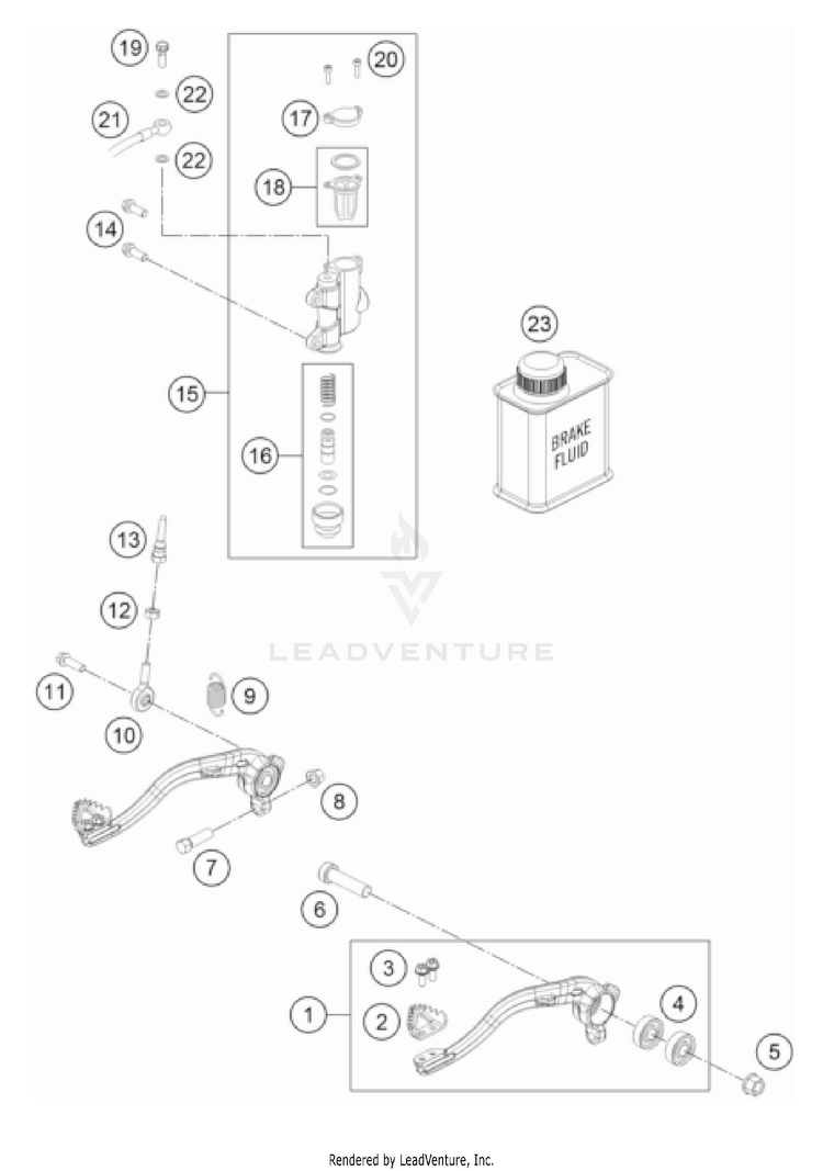 Rear Brake Control TC 65 EU CHASSIS - 2022 Schematic