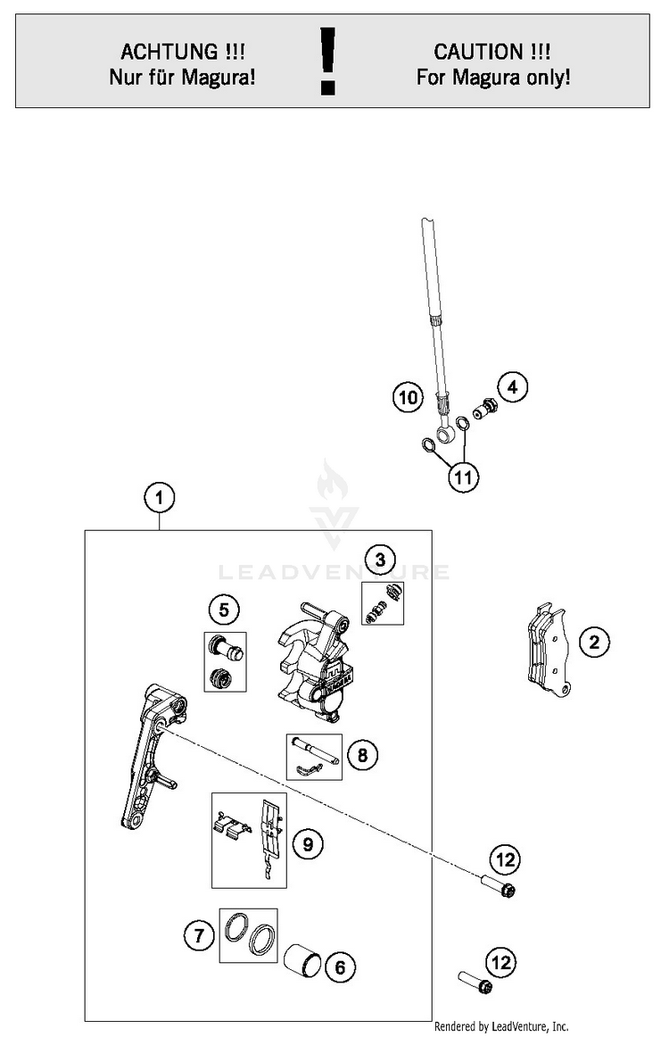 Front Brake Caliper FX 350 CHASSIS - 2019 Schematic