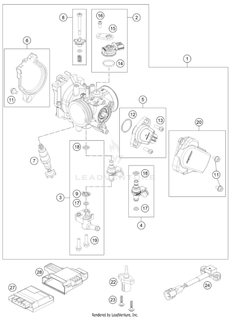 Throttle Body FS 450 ENGINE - 2024 Schematic