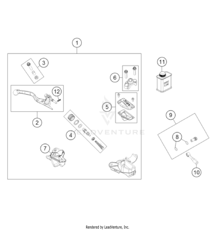 Front Brake Control TC 85 17/14 EU CHASSIS - 2022 Schematic