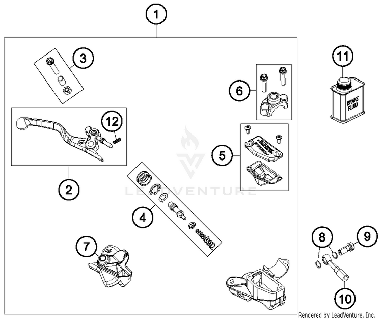 Hand Brake Cylinder TC 85 CHASSIS - 2018 Schematic