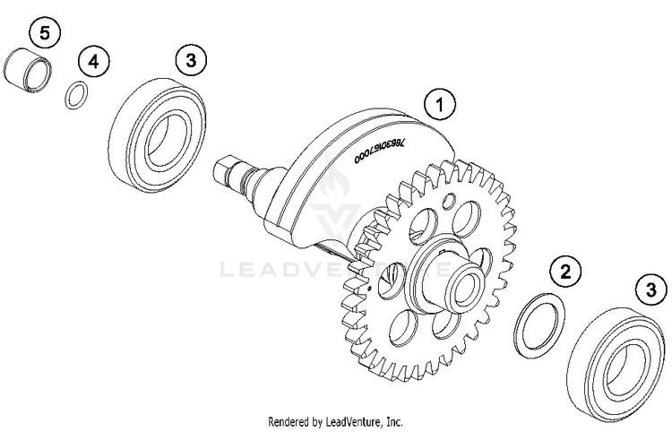 Balancer Shaft 701 SUPERMOTO ENGINE - 2018 Schematic