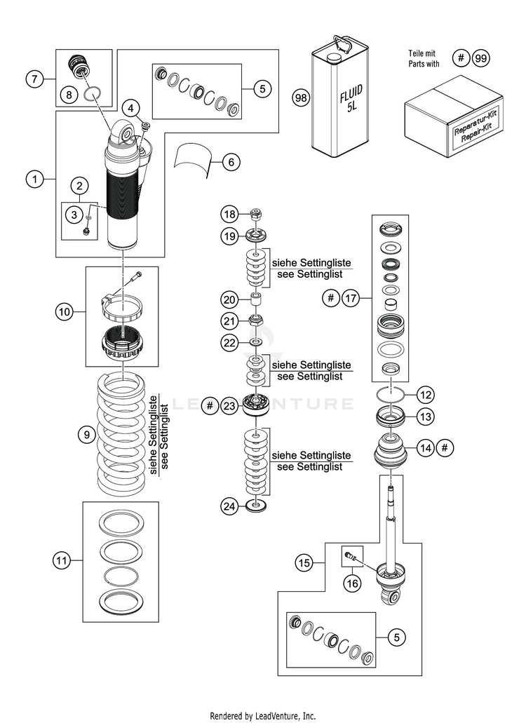 Shock Absorber Disassembled TC 85 17 14 CHASSIS - 2020 Schematic