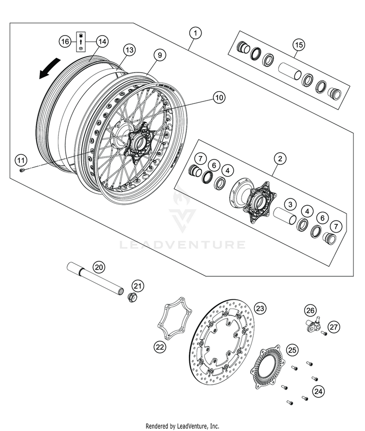 Front Wheel VITPILEN 701 CHASSIS - 2020 Schematic