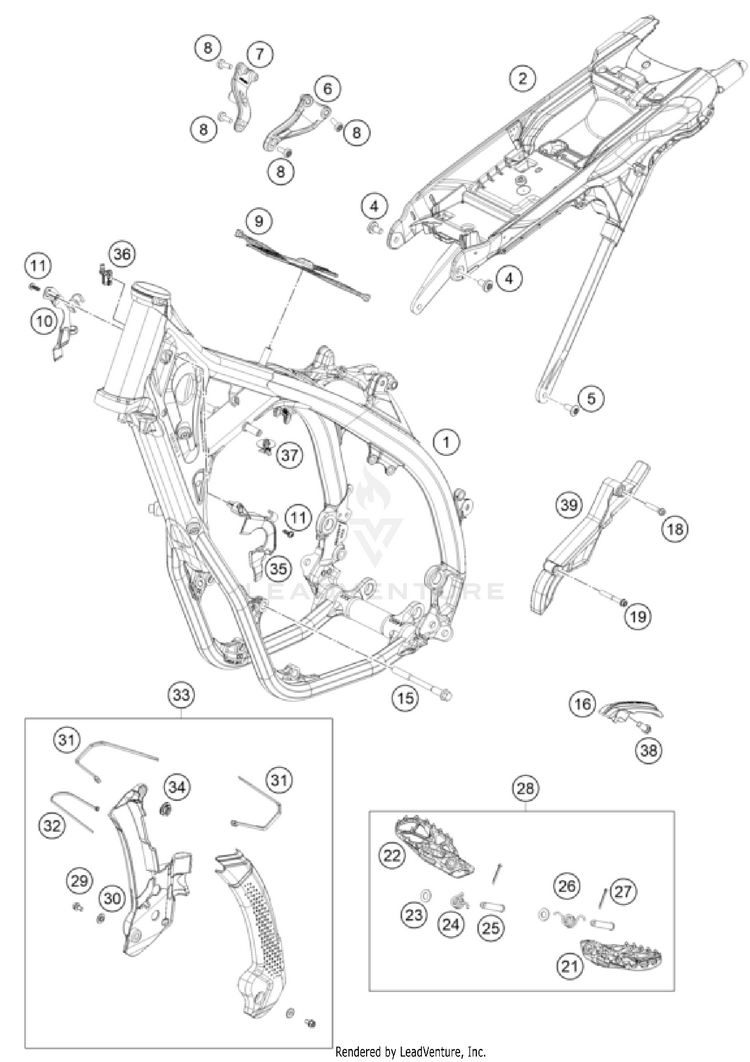 Frame FC 250 ROCKSTAR EDITION US CHASSIS - 2022 Schematic