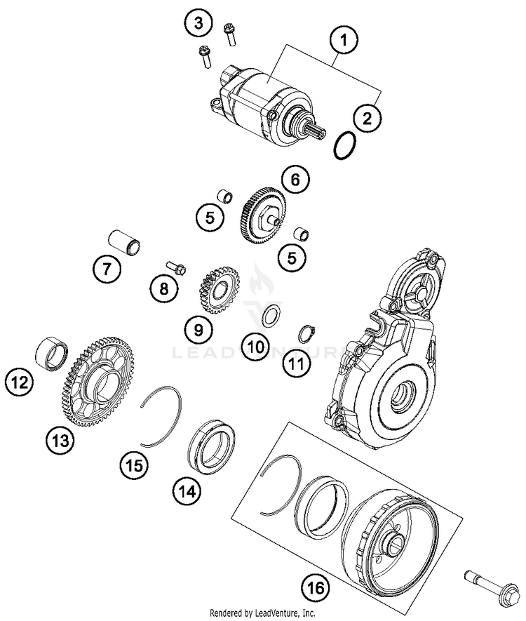 Electric Starter FE 350 ENGINE - 2014 Schematic
