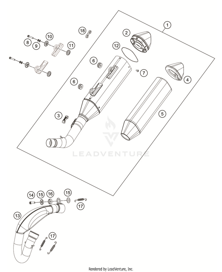 Exhaust System FC 350 CHASSIS - 2019 Schematic