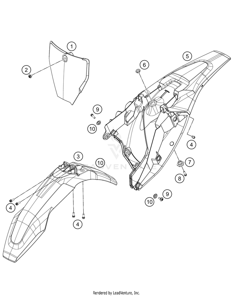 Mask, Fenders TC 85 CHASSIS - 2021 Schematic