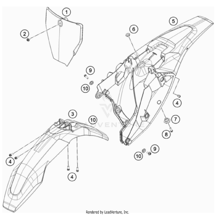 Mask, Fenders TC 85 17/14 CHASSIS - 2023 Schematic