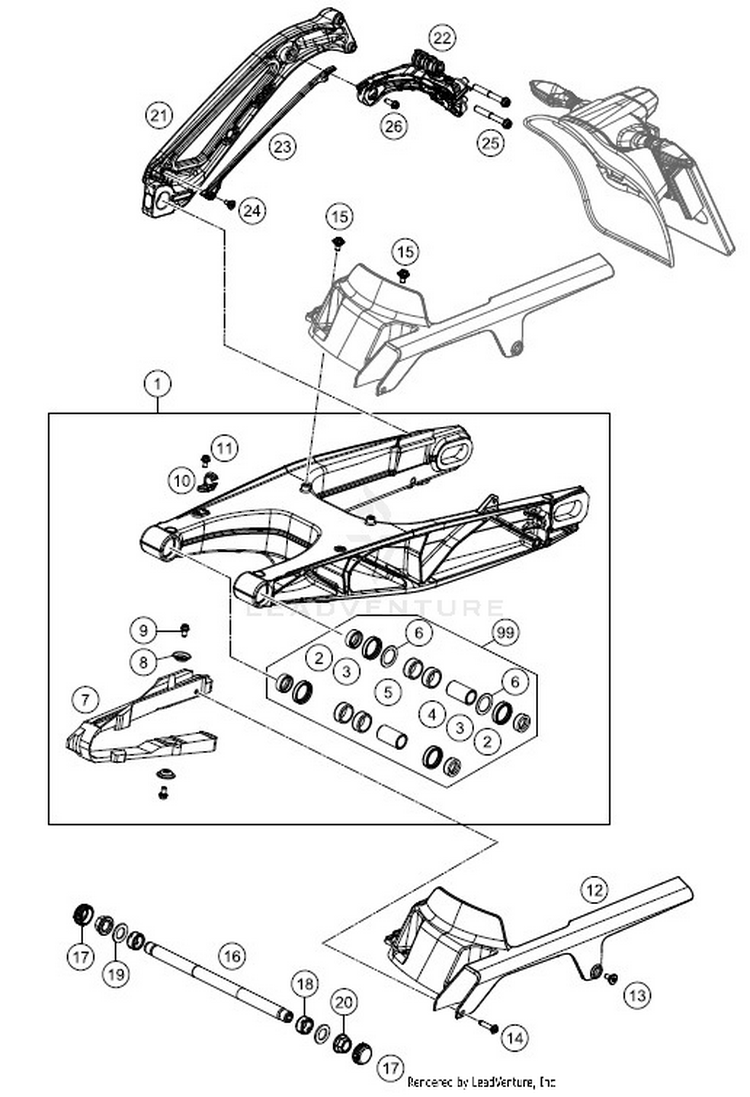 Swing Arm 701 VITPILEN CHASSIS - 2018 Schematic
