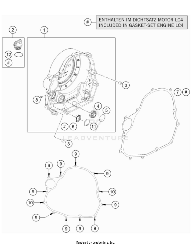 Clutch Cover 701 FE/FS US ENGINE - 2023 Schematic