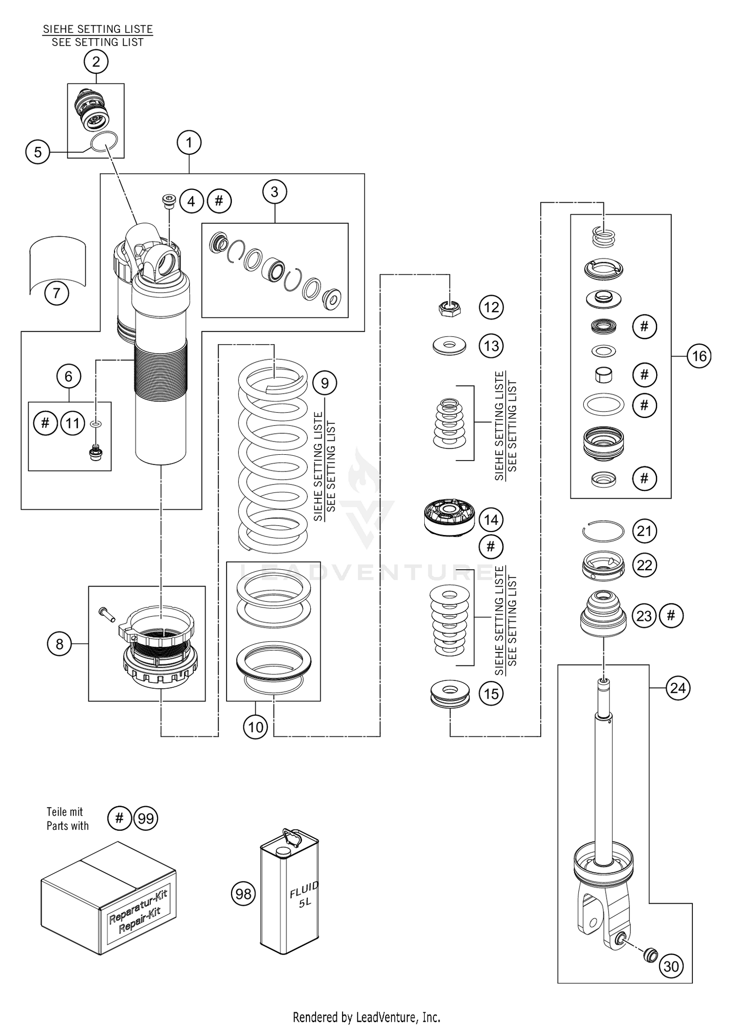 SHOCK ABSORBER DISASSEMBLED