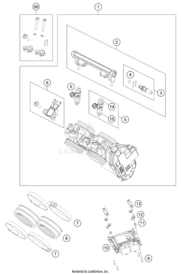 Throttle Body 901 Norden ENGINE - 2024 Schematic
