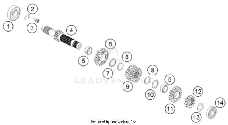 Transmission I - Main Shaft TC 85 ENGINE - 2026 Schematic