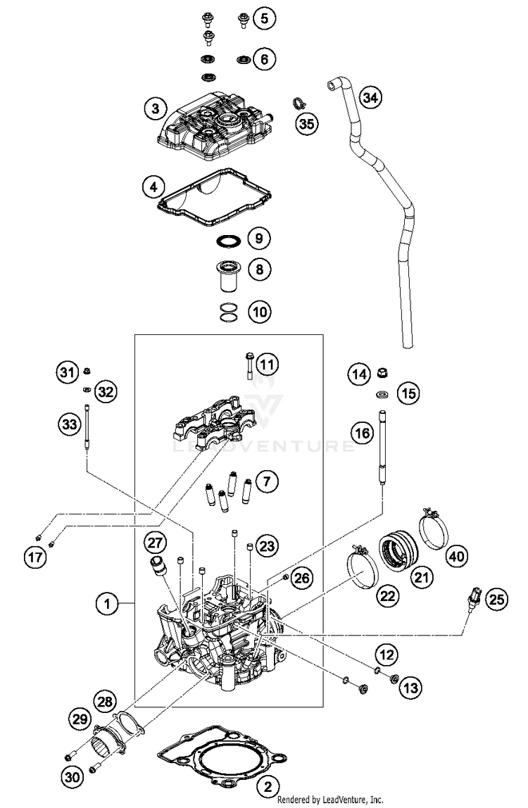 Cylinder Head FC 350 ENGINE - 2016 Schematic