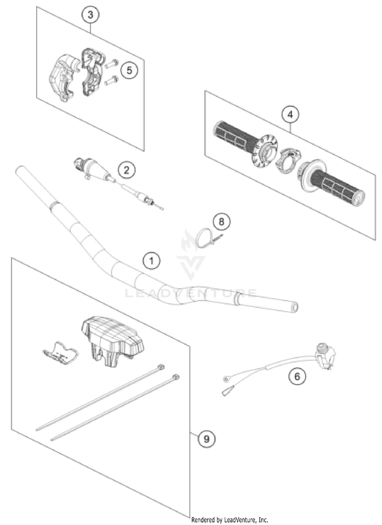 Handlebar, Controls TC 50 EU CHASSIS - 2024 Schematic