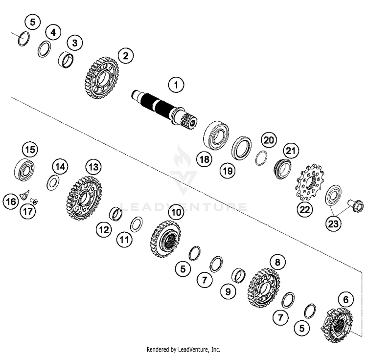Transmission Ii - Countershaft FC 250 ENGINE - 2016 Schematic