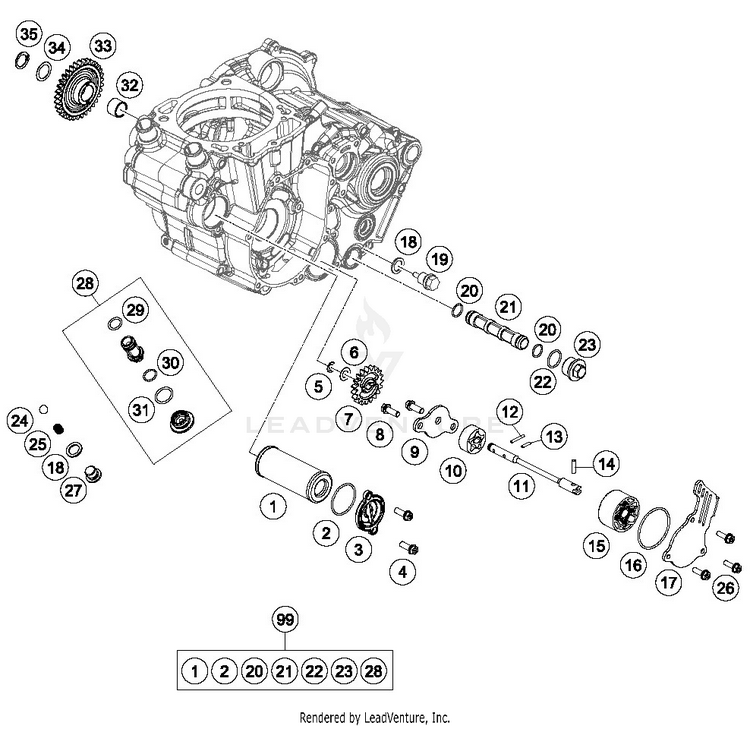 Lubricating System FC 450 ENGINE - 2019 Schematic