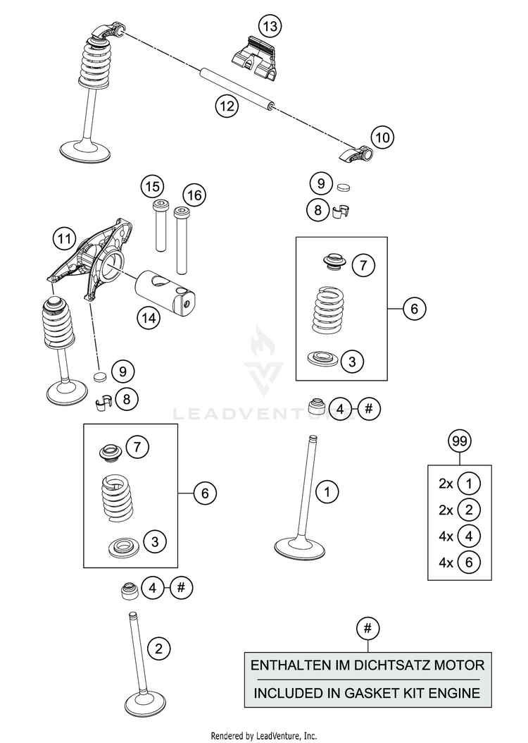 Valve Drive VITPILEN 701 ENGINE - 2020 Schematic