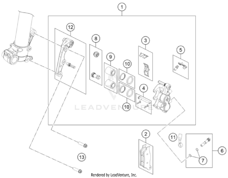 Front Brake Caliper TC 85 19/16 CHASSIS - 2026 Schematic